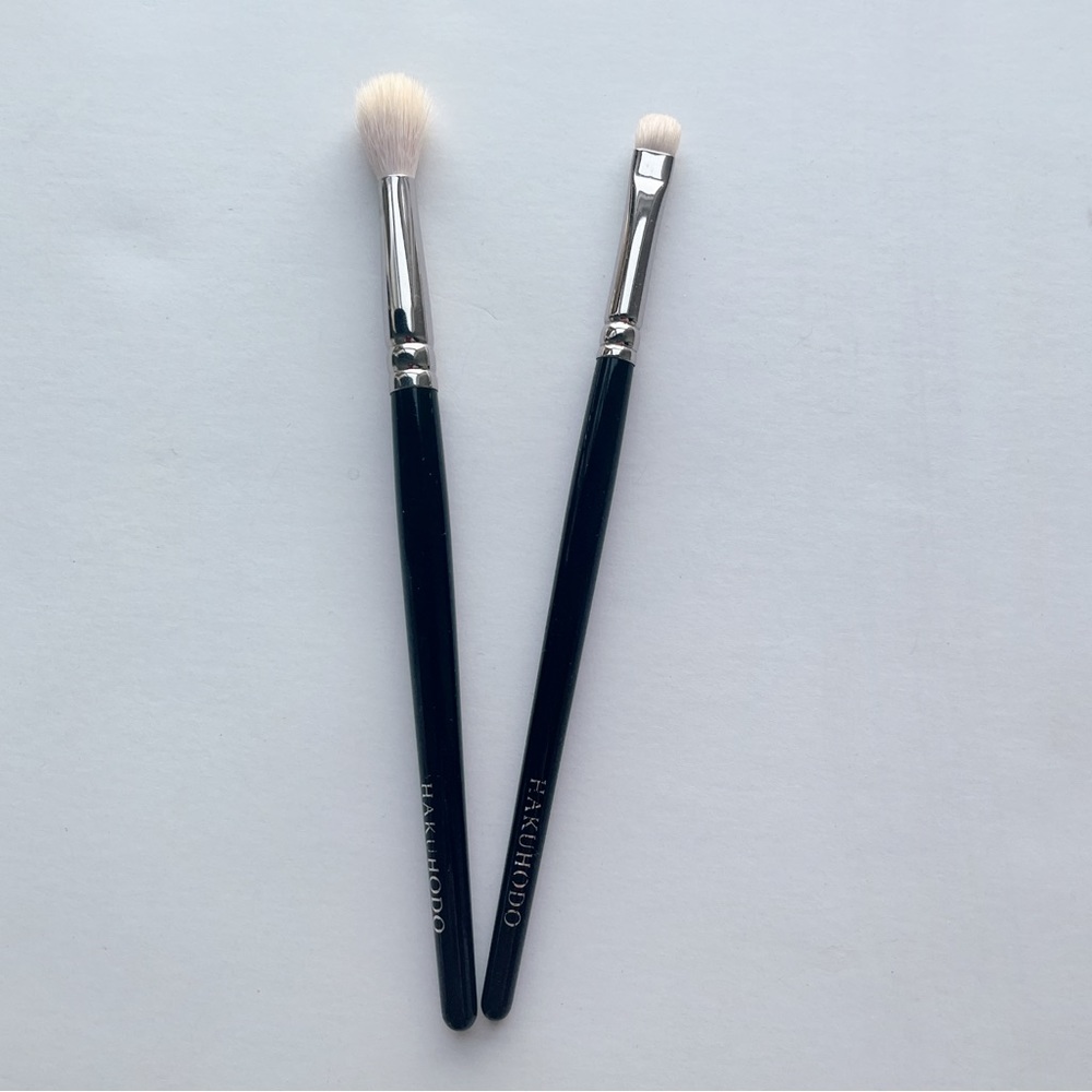 LIKE NEW Hakuhodo Goat Horse Hair Eyeshadow Face Brushes Bundle EUC
